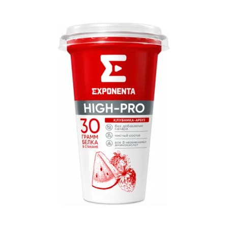 Йогурт ложковый Exponenta High-Pro Клубника Арбуз 250 гр