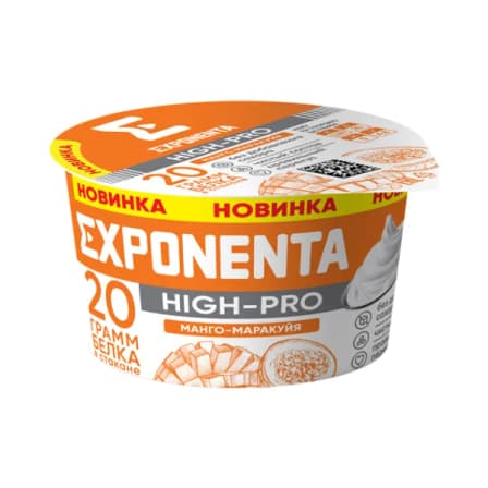 Йогурт ложковый Exponenta High-Pro Манго Маракуйя 160 гр