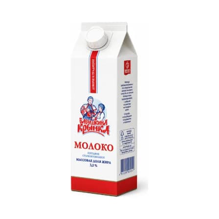Молоко Бабушкина Крынка 3,2% 1 Л