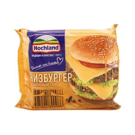 Сыр Плавленый Hochland Чизбургер слайс 45% 150 гр