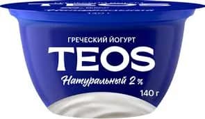 Йогурт Греческий Teos Натуральный 2% 140 гр