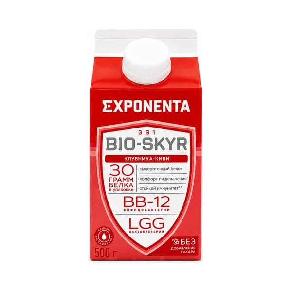 Кефир Exponenta Bio Skyr Клубника Киви 500 гр
