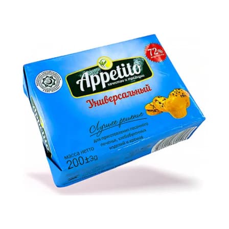 Маргарин Appetito Универсальный 72% 200 гр