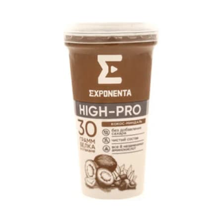 Йогурт ложковый Exponenta High-Pro Кокос Миндаль 250 гр