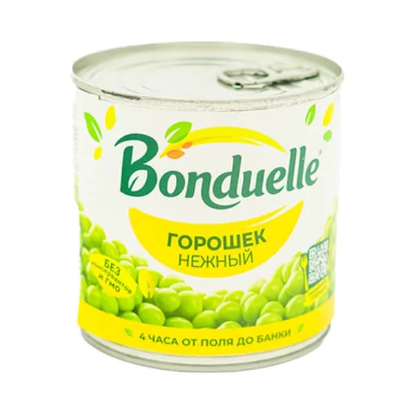 Горошек зеленный Bonduelle молодой 400 гр