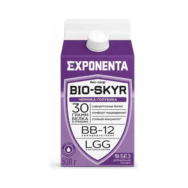 Кефир Exponenta Bio Skyr Черника Голубика 500 гр