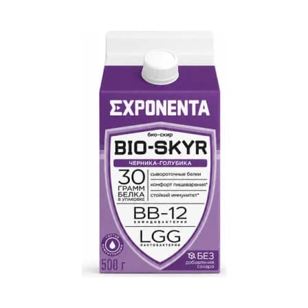 Кефир Exponenta Bio Skyr Черника Голубика 500 гр