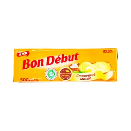 Масло Сливочное Bon Debut 82,5% 500 гр