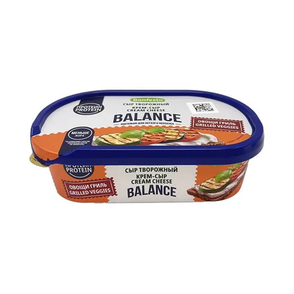 Сыр Творожный Bonfesto Balance Protein Овощи-Гриль 140 Гр