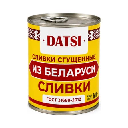 Сливки Cгущенные Datsi 19% жб. 360 гр.