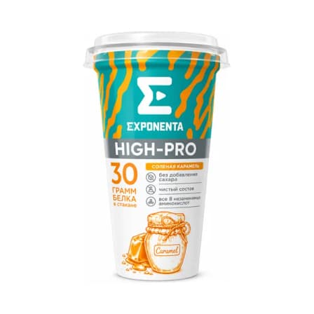 Йогурт ложковый Exponenta High-Pro Соленая Карамель 250 гр
