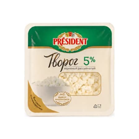 Творог President 5% 200 гр