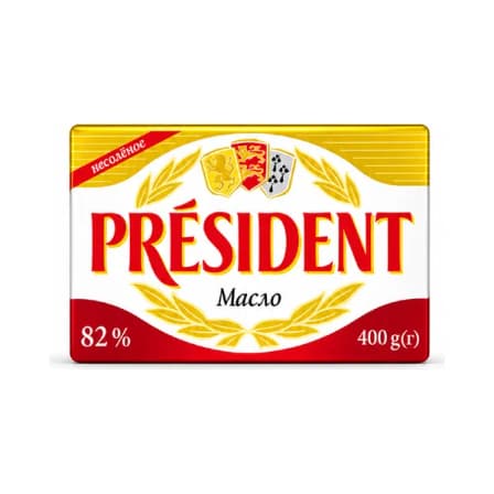Масло Сливочное President 82% 400 гр