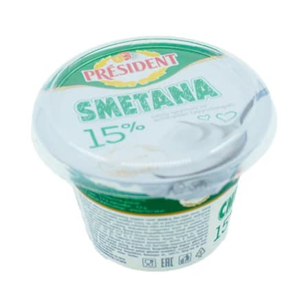 Сметана President 15% 200 гр