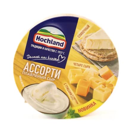 Сыр Плавленый Hochland Ассорти 50% Шайба 140 гр.