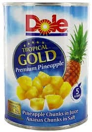 Ананас Консервированный Dole Кусочки 340 гр