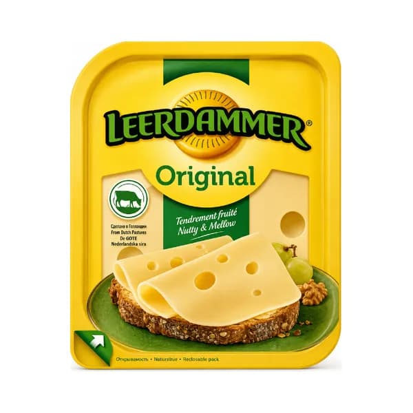 Сыр Полутвердый Leerdamer Нарезка 160 гр