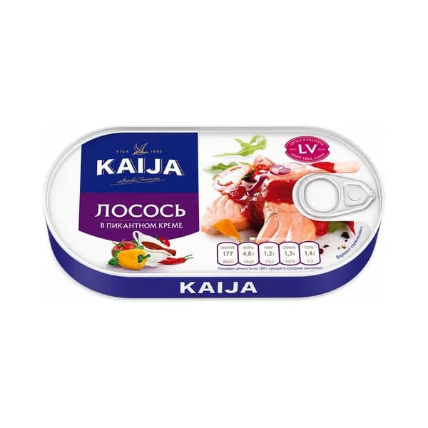 Лосось Kaija Филе В Пикантном Креме 170 гр