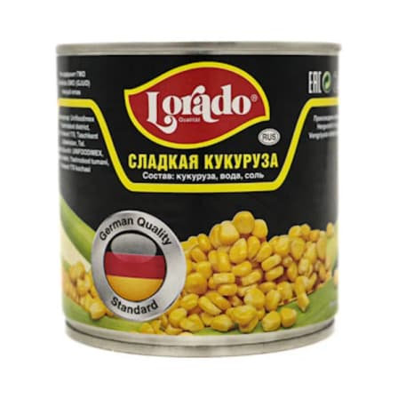Кукуруза Lorado Сладкая 425 мл