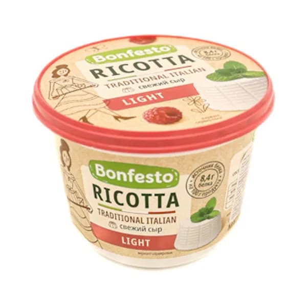 Сыр Мягкий Bonfesto Ricotta Traditional Italian Light 40% 500 гр