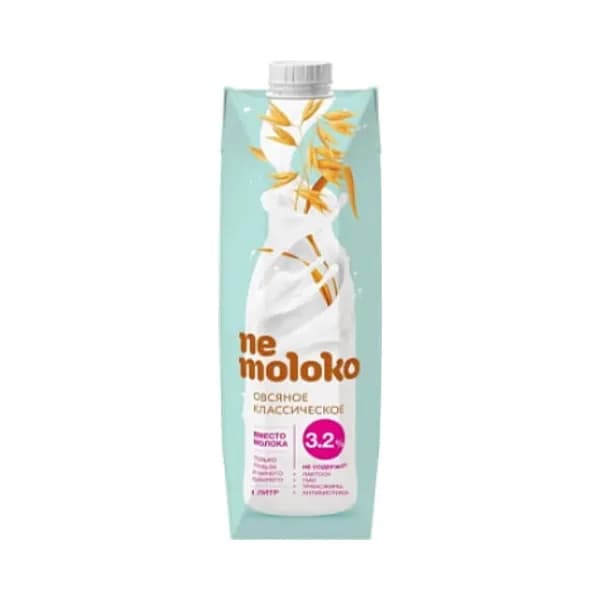 Молоко Растительное Nemoloko Овсяное Классическое 3,2% 1 л