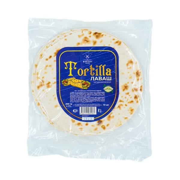 Лаваш Tortilla 5% (10 шт.) 200 гр